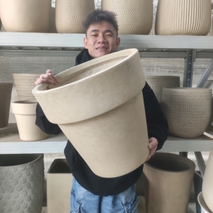 大口径国际盆咖啡厅陶土花缸北欧复古简约轻奢落地室内外民宿花盆