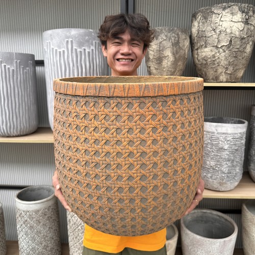 侘寂风大陶罐中古风新中式老钱风酒馆酒店民宿营地咖啡店种树花盆