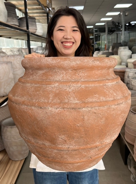 复古水泥盆工业风法式欧式简约轻奢落地室内外酒店民宿咖啡厅花盆