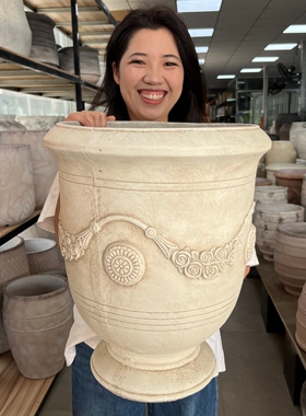 法式仿古大花盆简约轻奢工业风南法风咖啡店民宿酒店庭院绣球花盆