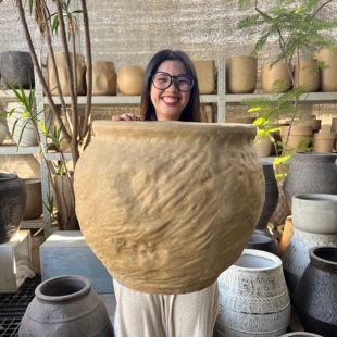 大花盆南法风侘寂风新中式中古风巴恩风地中海风格民宿酒店大陶罐