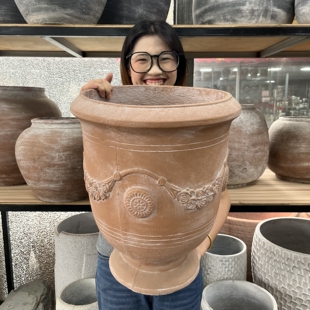 法式仿古大陶罐简约轻奢诧寂风南法风咖啡店民宿酒店营地庭院花盆