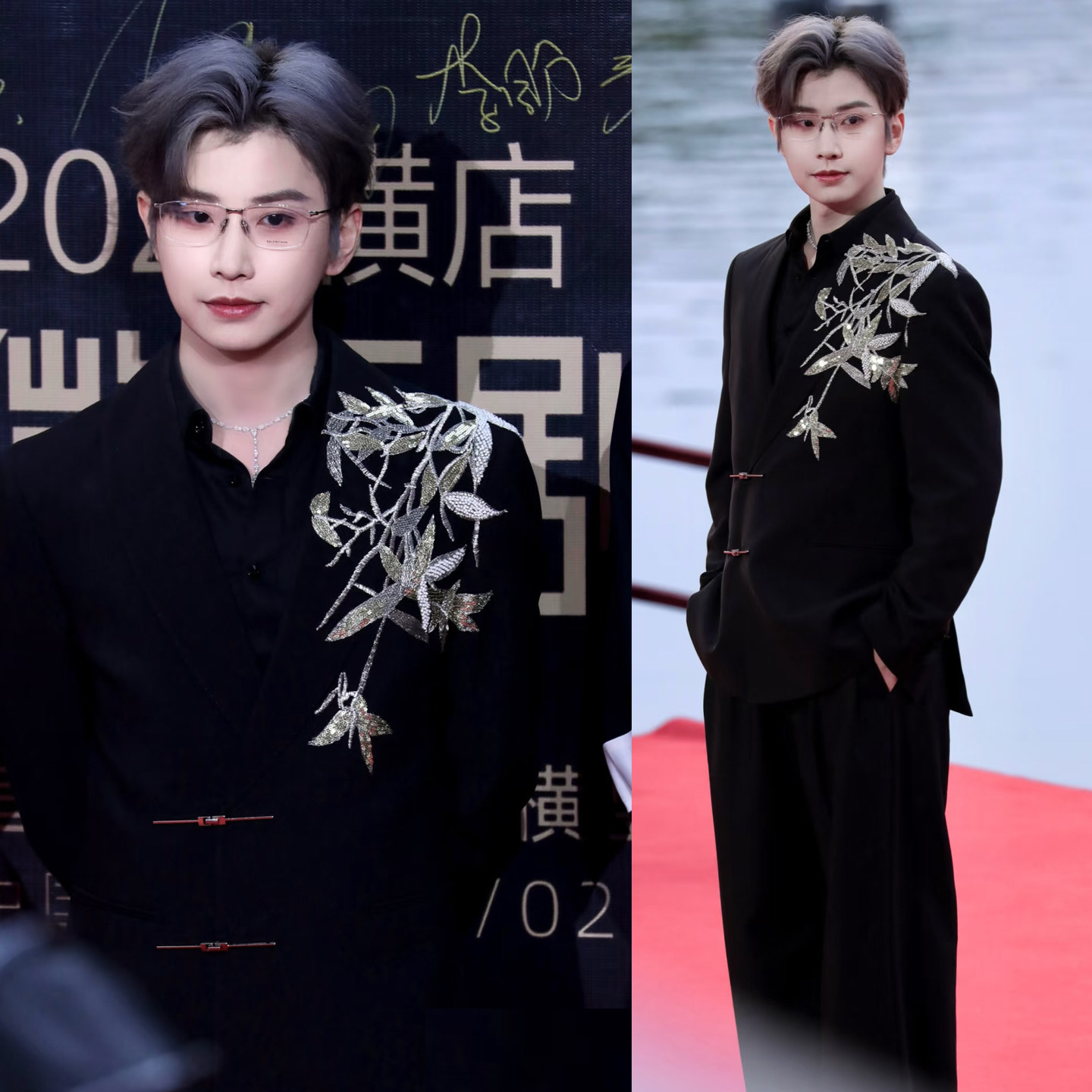 明星同款新中式男装西服套装痞帅国风新郎订婚结婚礼服高级感西装