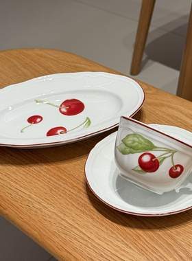 意大利Richard Ginori理查德·基诺理樱桃餐盘果盘 咖啡杯
