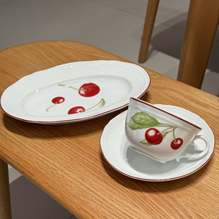 意大利Richard Ginori理查德·基诺理樱桃餐盘果盘 咖啡杯