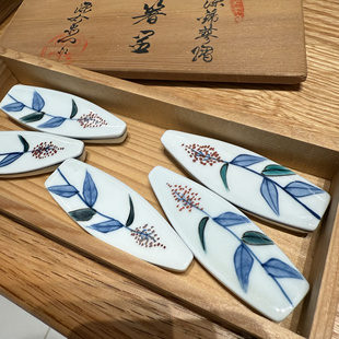 日本源右卫门手绘经典画片筷置5个装