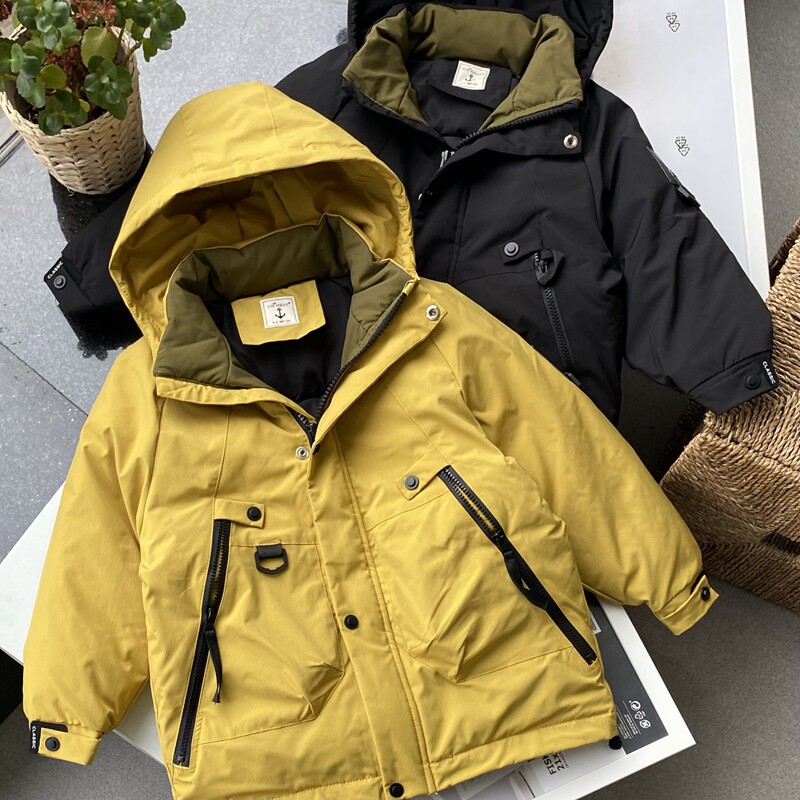 防风防水户外骑行服~110-170男童加厚冲锋衣秋冬保暖棉服夹棉外套