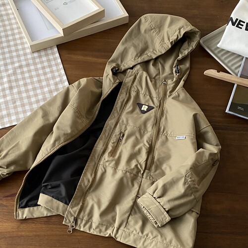 断码福利/只有110-140 中小童宝宝双层软壳连帽外套 男童装