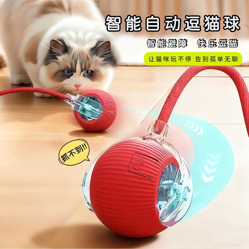 电动逗猫球自动遛猫遛狗玩具