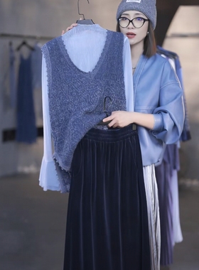 高级成衣定制系列早春针梭织马夹MJTB218