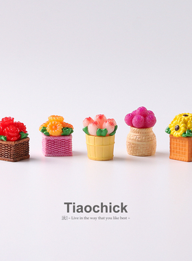 EMO了！摆几盆浪漫鲜花盆栽治愈情绪解压办公工位车载小摆件