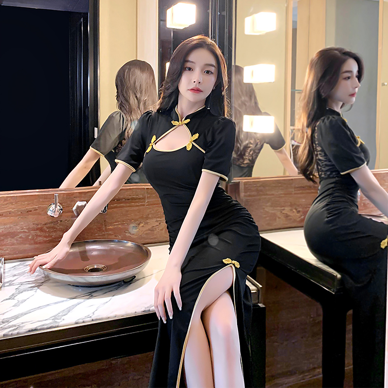 夜总会旗袍晚礼服性感KTV