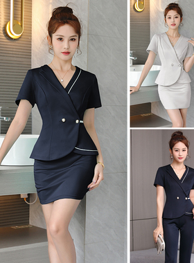 2022新款酒店桑拿按摩spa气质沐足工衣女套装足疗足浴技师工作服