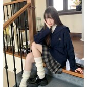 长袖 秋季 日系原创JK制服毛衣学院风校供感针织开衫 宽松百搭外套女
