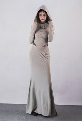 废土镂空针织连衣裙显瘦高级感