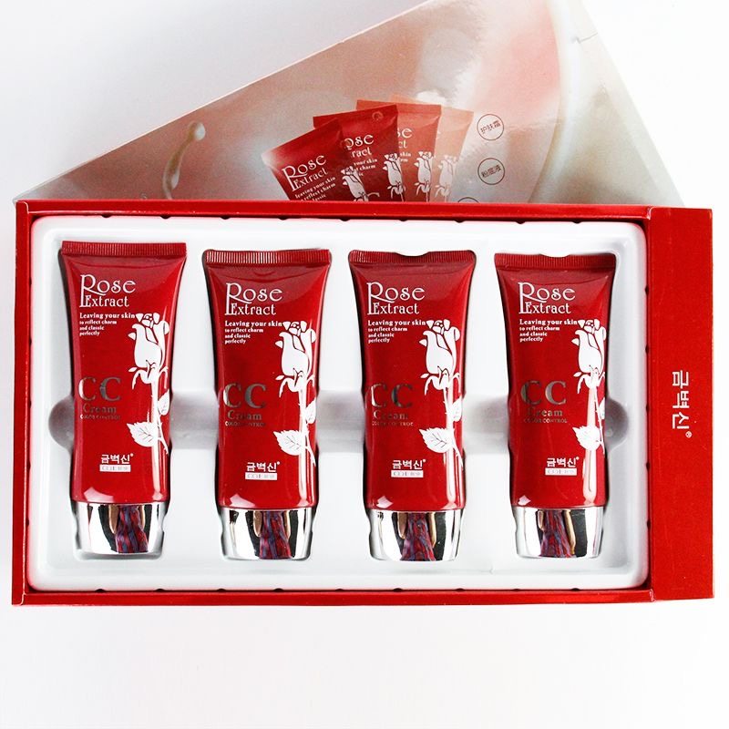 韩伊玫瑰饰颜水漾CC霜 40g*4只【礼盒版】,彩妆/香水/美妆工具,BB霜,淘宝优惠券,粉丝福利购,淘宝优惠卷