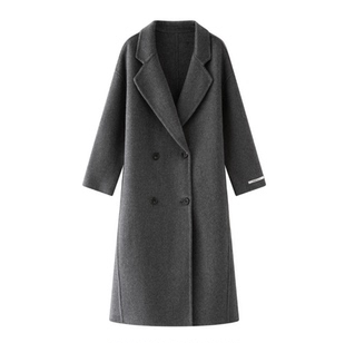 款 珩绣2025秋冬经典 双排扣羊毛大衣毛呢外套3888 专柜大清仓