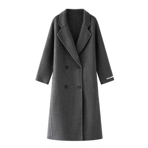 【专柜大清仓】珩绣2025秋冬经典款双排扣羊毛大衣毛呢外套3888