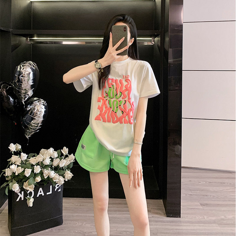 印花宽松休闲显瘦运动训练套装女
