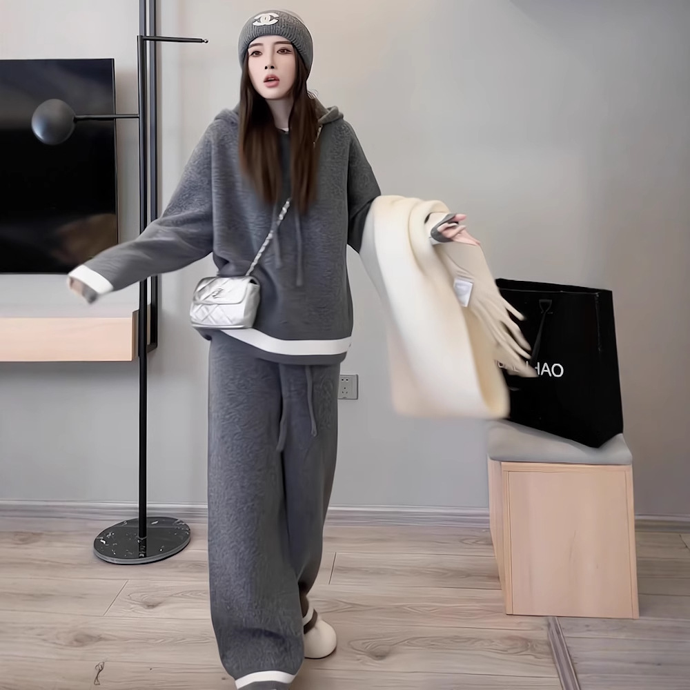 韩系休闲时尚慵懒运动训练两件套