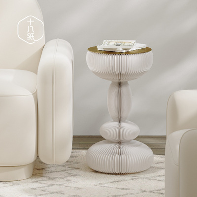 十八纸暮鼓边几复古风纸艺圆桌台