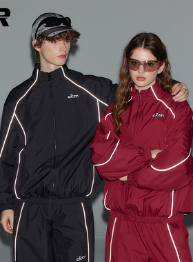 【明星同款】ER反光条字母机能风运动休闲情侣装