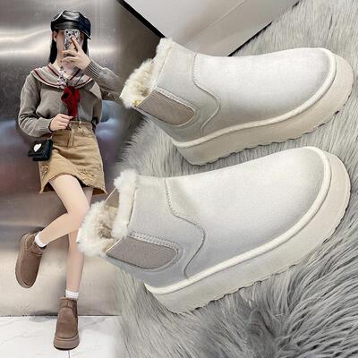 中厚底雪地靴冬季加绒加厚