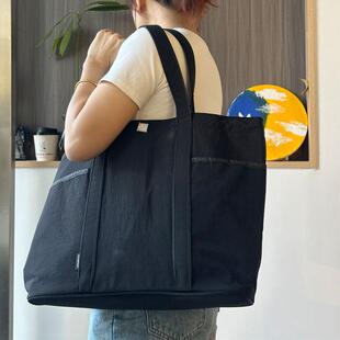 LULU新款购物袋运动包瑜伽包健身包 休闲帆布大容量托特包女士