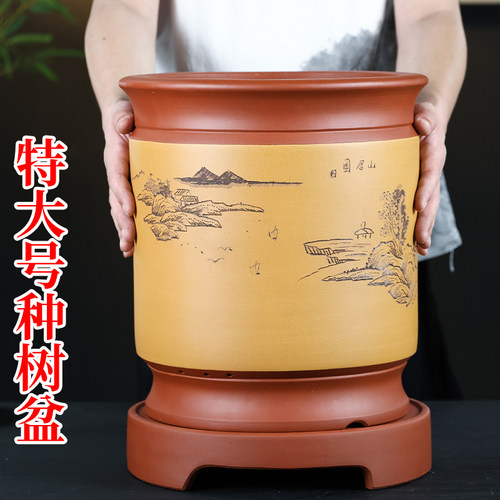 精品高筒种树大花盆紫砂首单立减