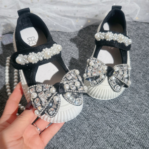 灰姑娘春夏日常公主女童珍珠板鞋
