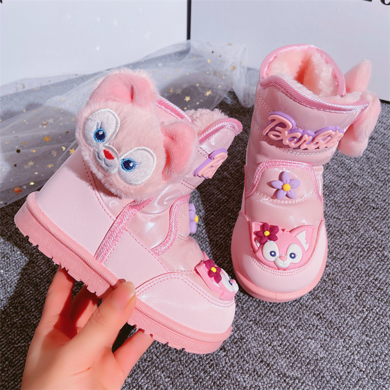 女童雪地靴冬季加绒棉鞋宝宝短靴