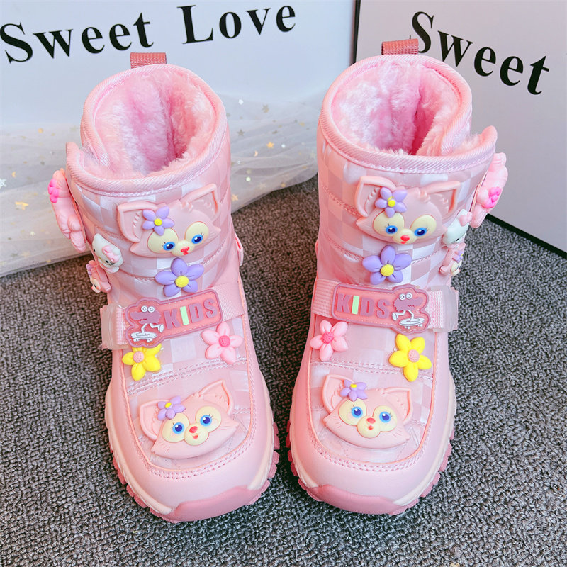 现货童鞋冬季新款加厚雪地靴女童运动鞋中筒靴儿童中大童棉鞋防水,童鞋/婴儿鞋/亲子鞋,雪地靴,淘宝优惠券,粉丝福利购,淘宝优惠卷