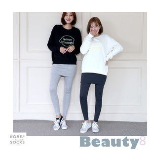 带小裙 春秋季 舒适休闲 柔软 女 韩国孕妇打底裤 不起球 纯棉