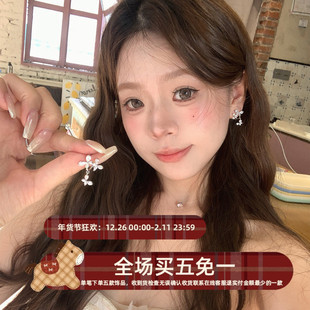 珍妮日记 闪锆蝴蝶流苏耳钉轻奢高级感合成锆石精致小众设计耳环