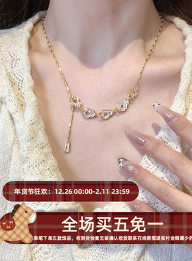 新中式闪锆葫芦吊坠项链