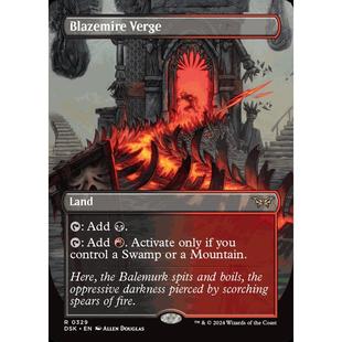 万智牌 暮悲邸 金 焰沼边陲  Blazemire Verge 英文 平卡/闪卡