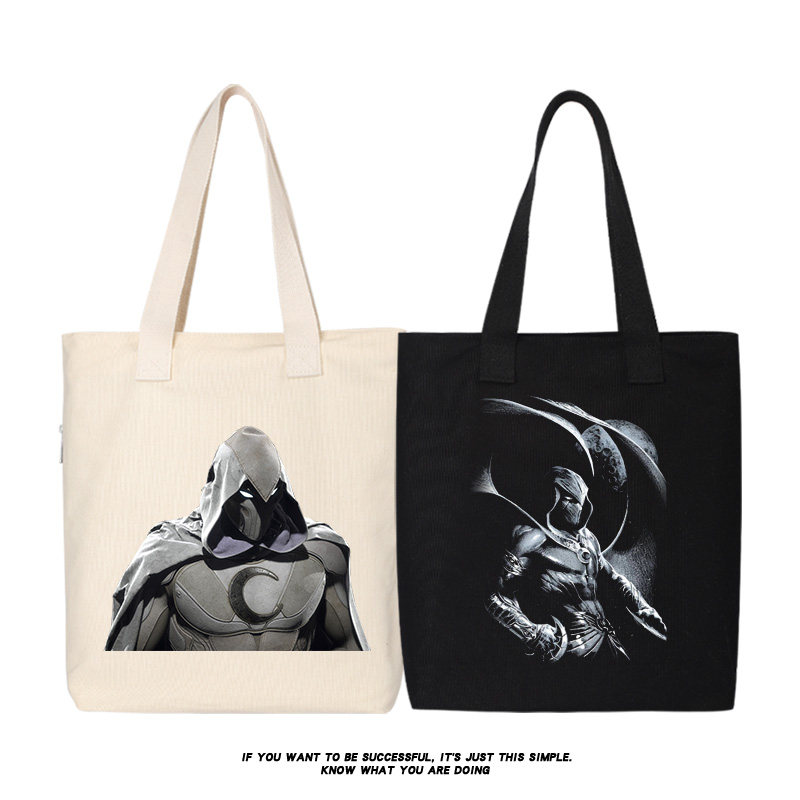 秀洛漫威新品月光骑士帆布包单肩包手提包购物袋学生书包包大容量