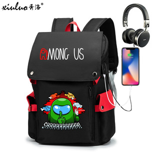 秀洛among us太空狼人杀书包steam游戏cos在我们之中之间双肩背包