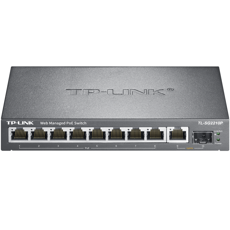 普联TP-LINK千兆1光9电交换机