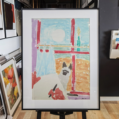 倍丽饰画抽象风小众餐厅装饰画