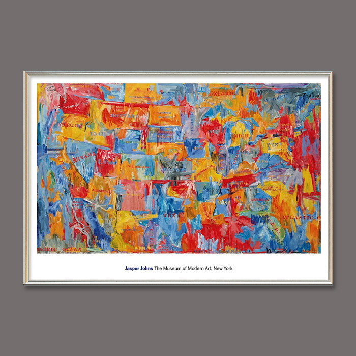Jasper Johns/Map地图客厅会议办公室书房美国原版进口画芯装饰画