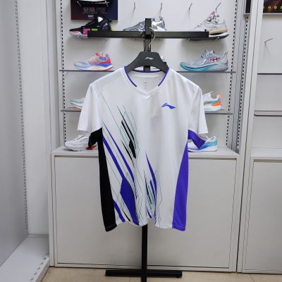 26正品李宁羽毛球服省队系列比赛服男女速干比赛短袖上衣AAYW057