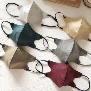 莫兰迪色系3d立体nq95口罩女高颜值一次性不花妆大脸显脸小薄款 男