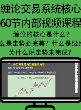 缠论交易系统核心视频课程缠中说禅教你炒股票108课培训教学