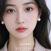 fever同款 绝美复古珍珠耳夹无耳洞女2025新款 蚊香盘耳饰耳钉耳环