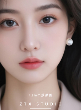 fever同款绝美复古珍珠耳夹无耳洞女2025新款蚊香盘耳饰耳钉耳环