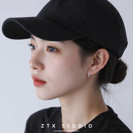 ZTX 简约日常水滴形耳夹无耳洞耳饰女气质高级蚊香盘耳钉百搭耳环