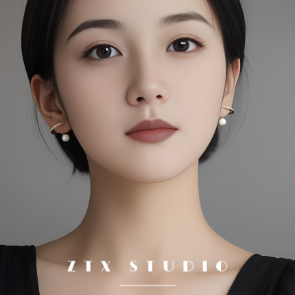 ZTX 绝美设计感耳夹无耳洞女小众无洞无痛蚊香盘独特夹式珍珠耳环
