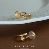 ZTX独特艺术钉子耳夹无耳洞女高级感轻奢蚊香盘无洞耳饰小众耳环