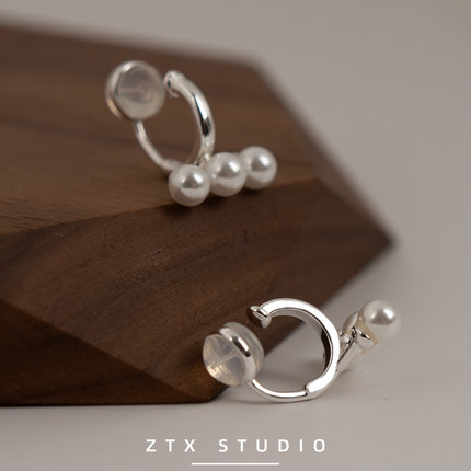ZTX 日常简约珍珠耳夹无耳洞女新款小巧气质高级感无痛无洞假耳钉